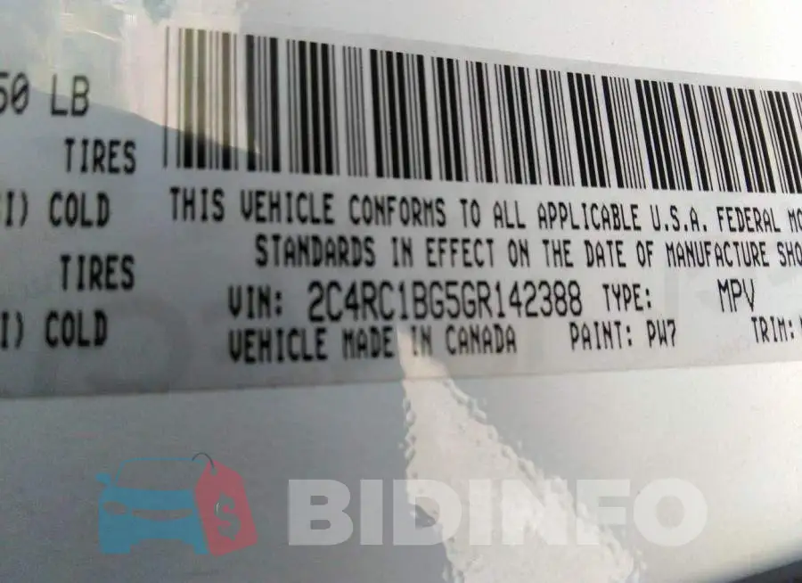 2C4RC1BG5GR142388 Photo# 9