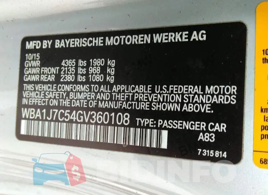 WBA1J7C54GV360108 Photo# 9