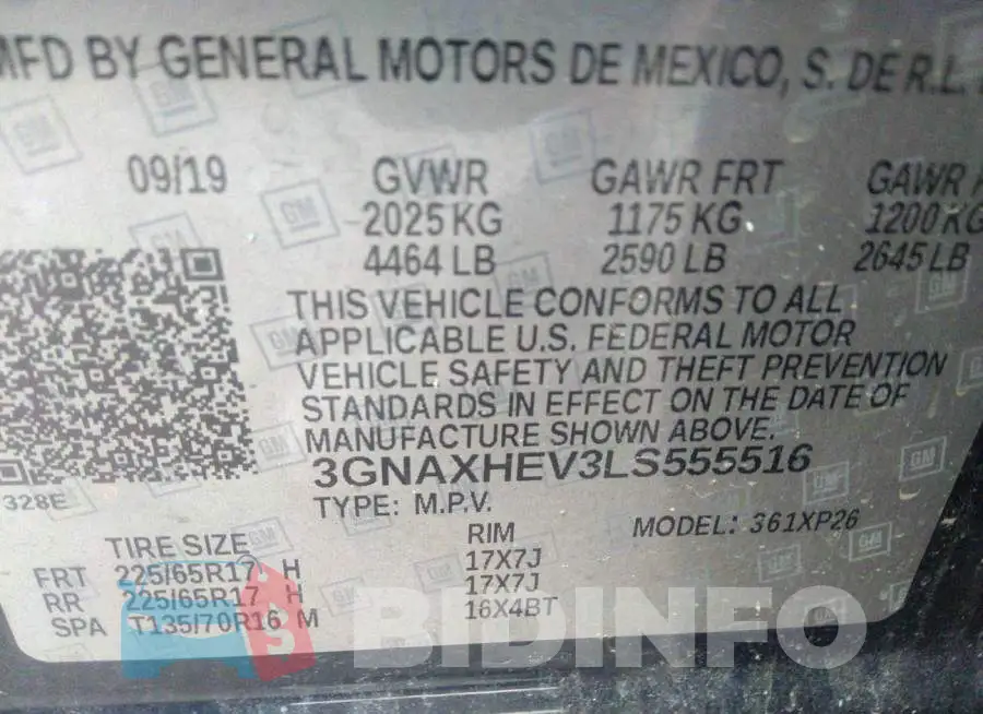 3GNAXHEV3LS555516 Photo# 9