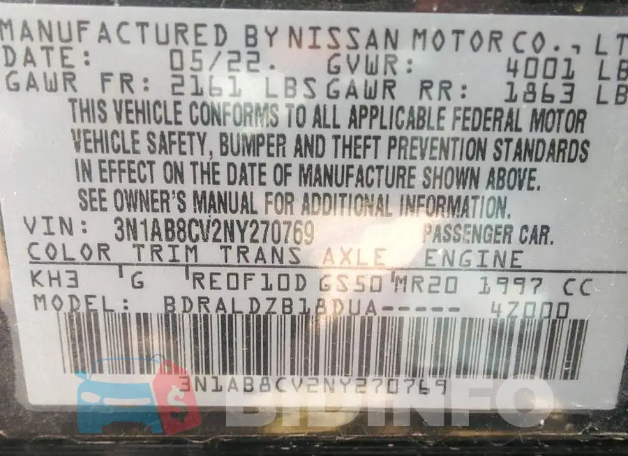 3N1AB8CV2NY270769 Photo# 9