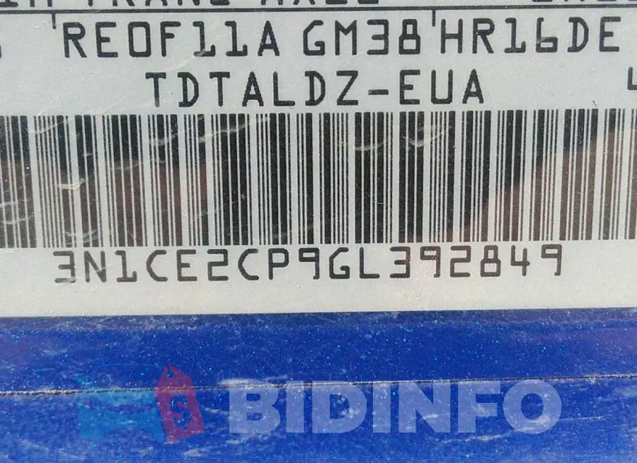3N1CE2CP9GL392849 Photo# 9