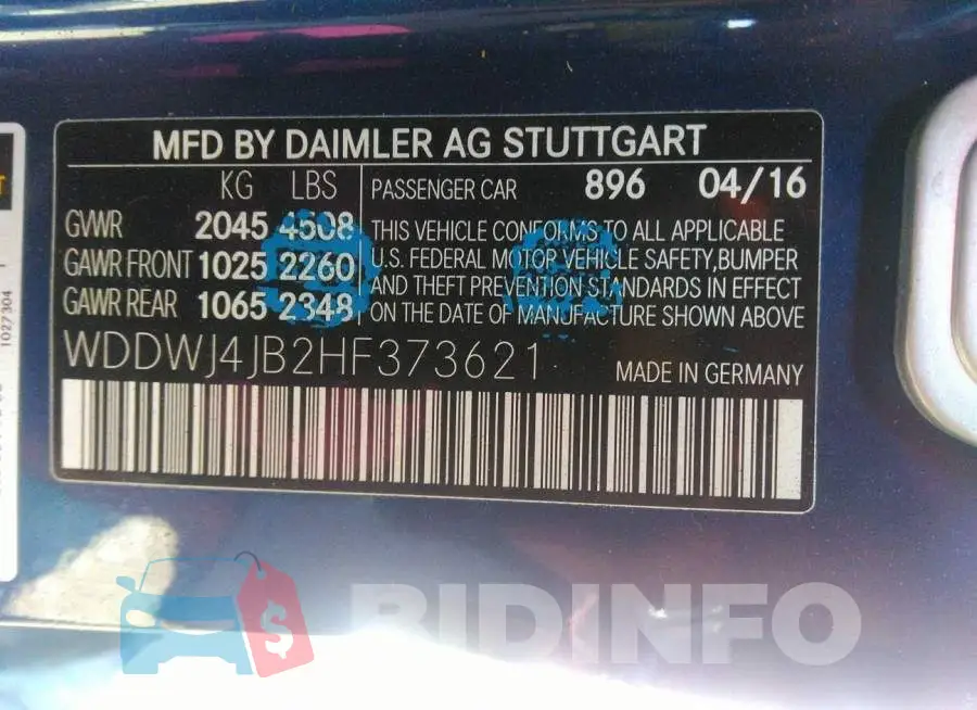 WDDWJ4JB2HF373621 Photo# 9