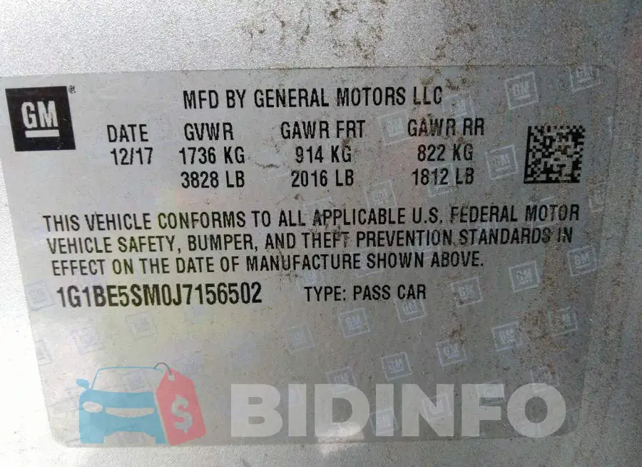 1G1BE5SM0J7156502 Photo# 9