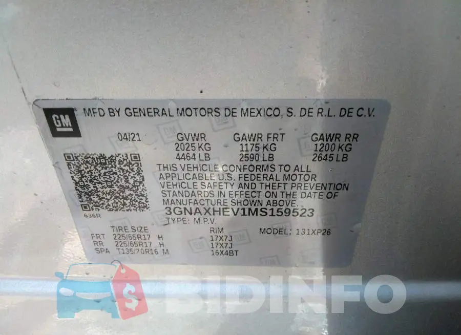 3GNAXHEV1MS159523 Photo# 9