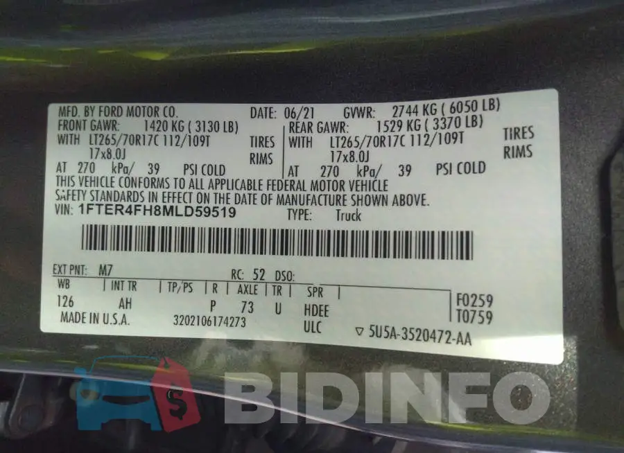 1FTER4FH8MLD59519 Photo# 9