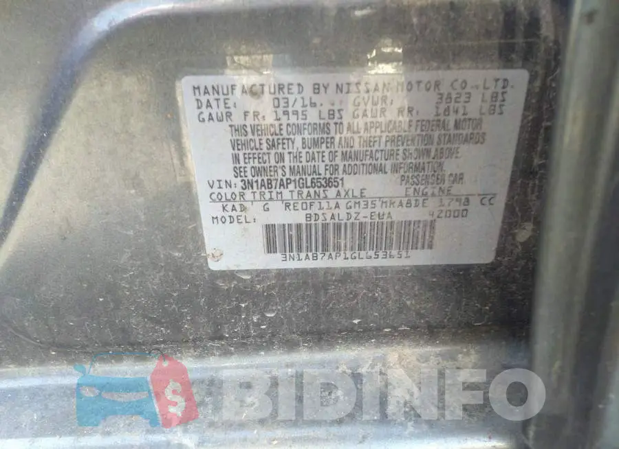 3N1AB7AP1GL653651 Photo# 9