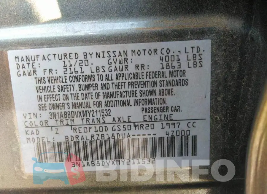 3N1AB8DVXMY211532 Photo# 9