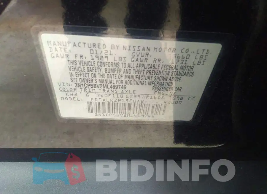 3N1CP5BV2ML469746 Photo# 9