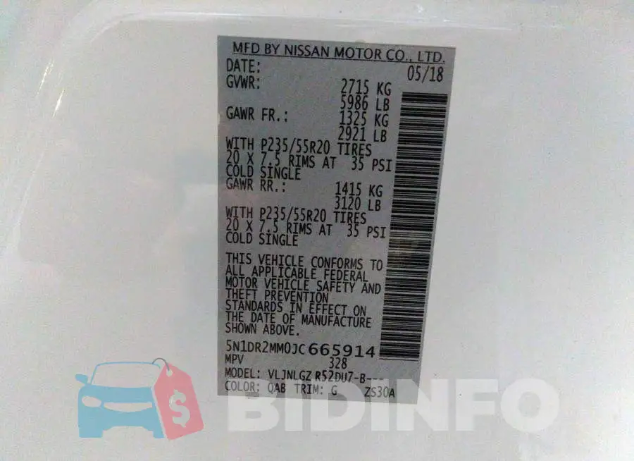 5N1DR2MM0JC665914 Photo# 9