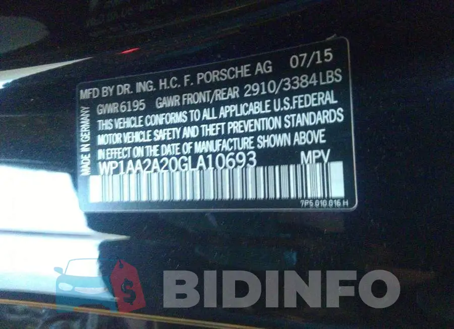 WP1AA2A20GLA10693 Photo# 9