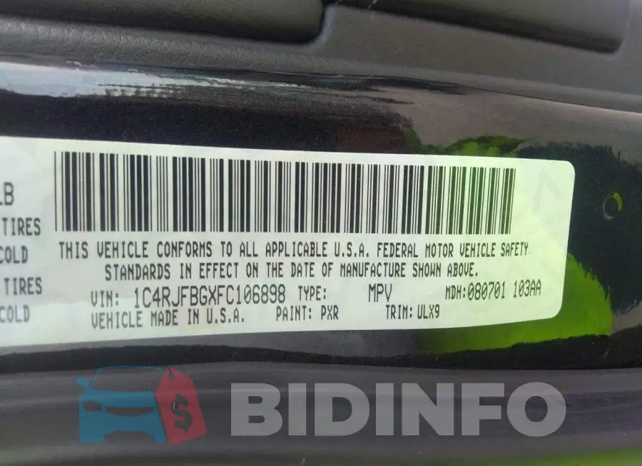 1C4RJFBGXFC106898 Photo# 9