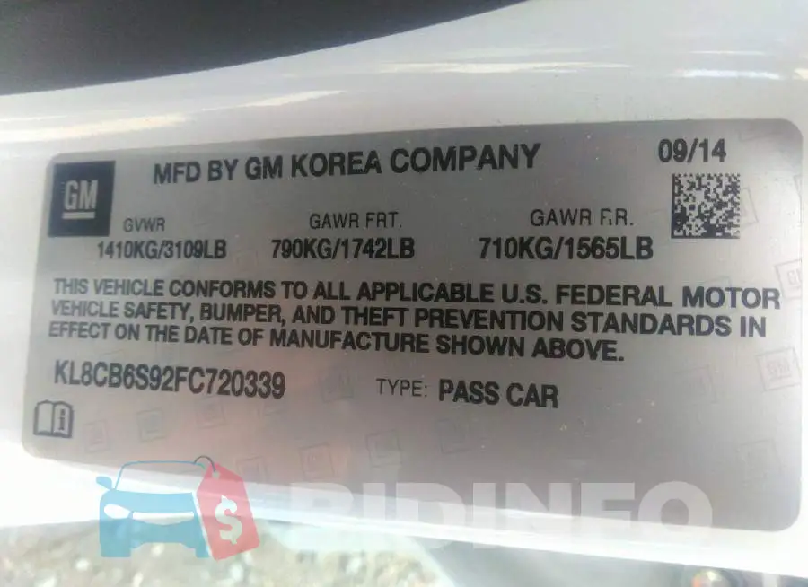 KL8CB6S92FC720339 Photo# 9