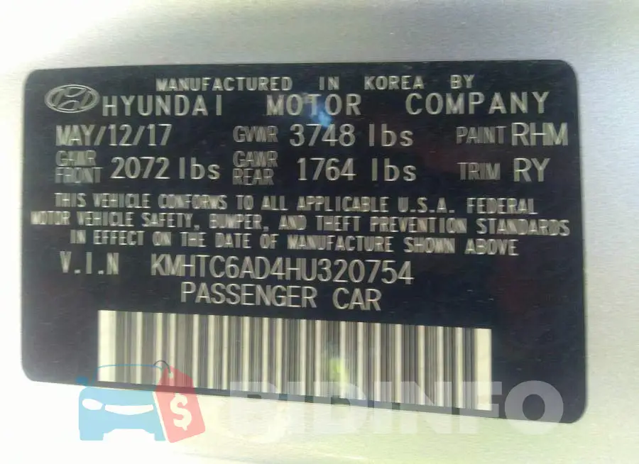 KMHTC6AD4HU320754 Photo# 9