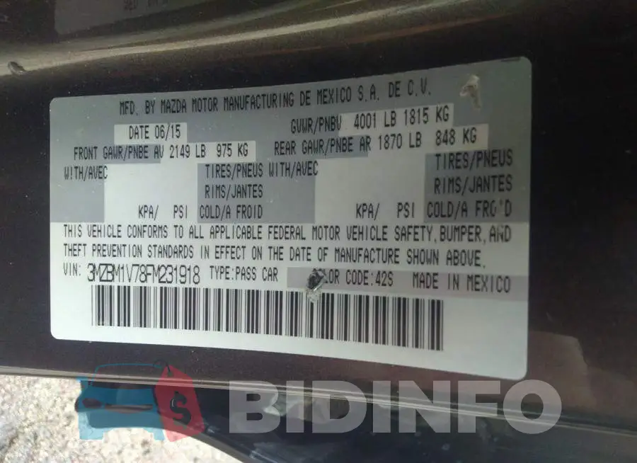 3MZBM1V78FM231918 Photo# 9