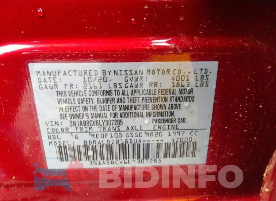 3N1AB8CV6LY307285 Photo# 9