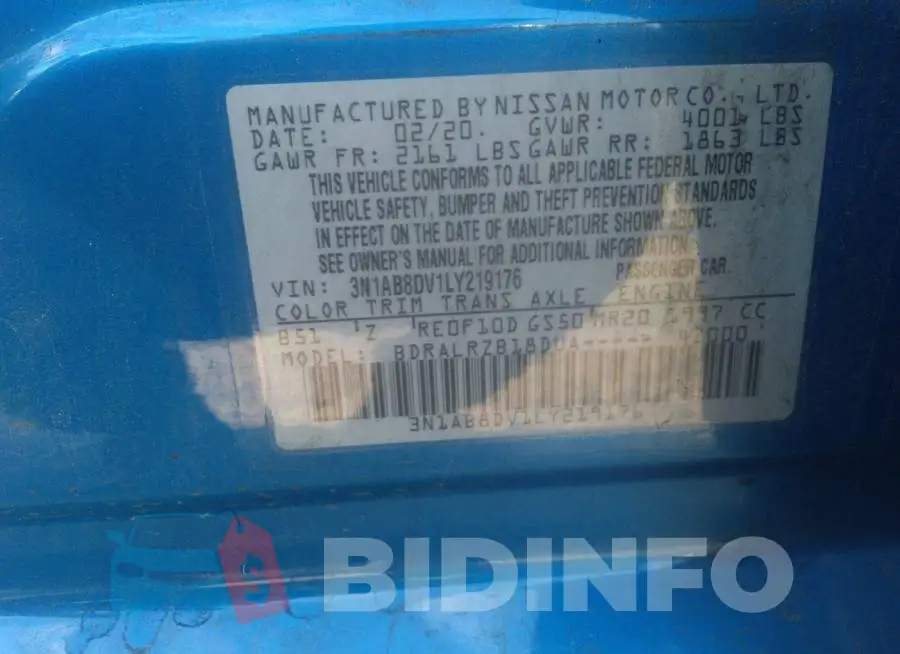 3N1AB8DV1LY219176 Photo# 9