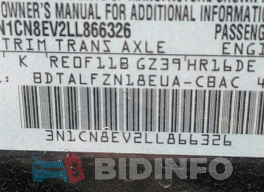 3N1CN8EV2LL866326 Photo# 9