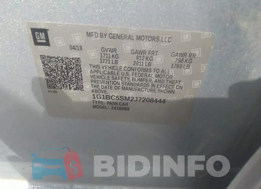 1G1BC5SM2J7208444 Photo# 9