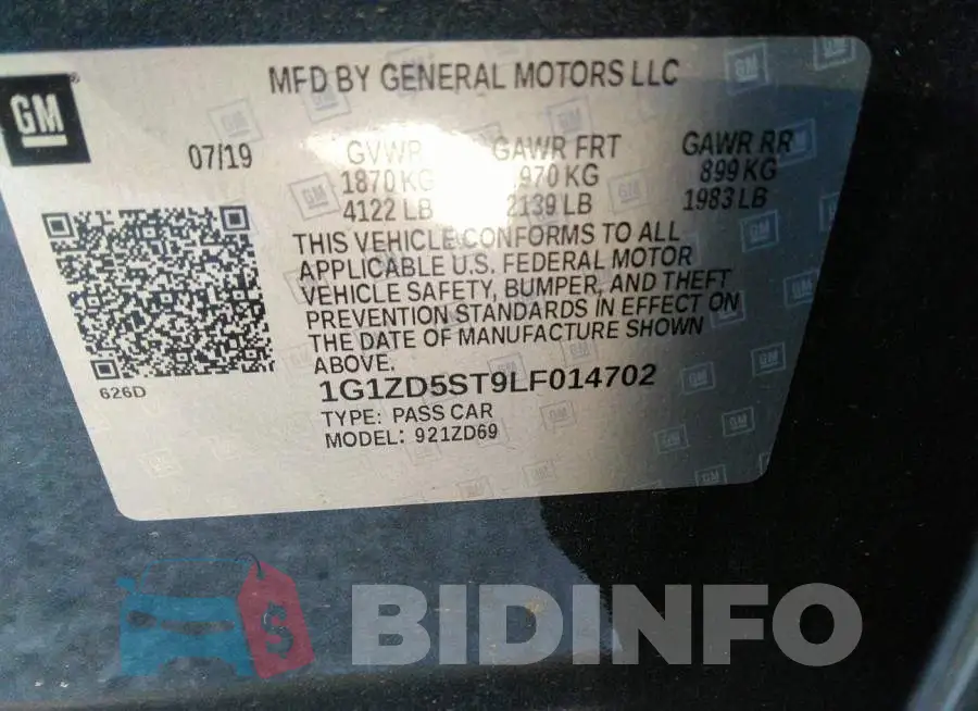 1G1ZD5ST9LF014702 Photo# 9