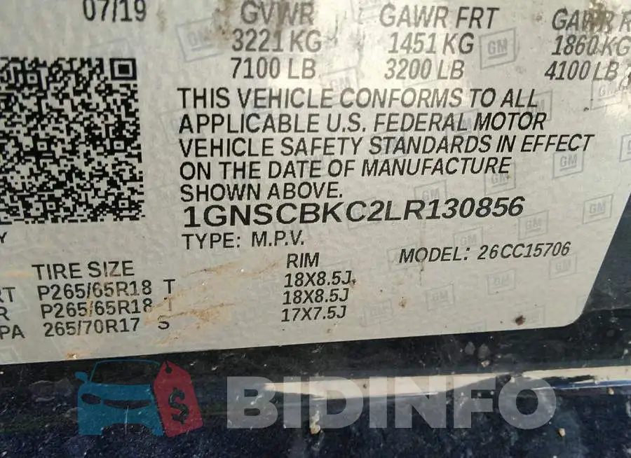 1GNSCBKC2LR130856 Photo# 9