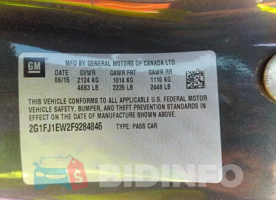 2G1FJ1EW2F9284846 Photo# 9