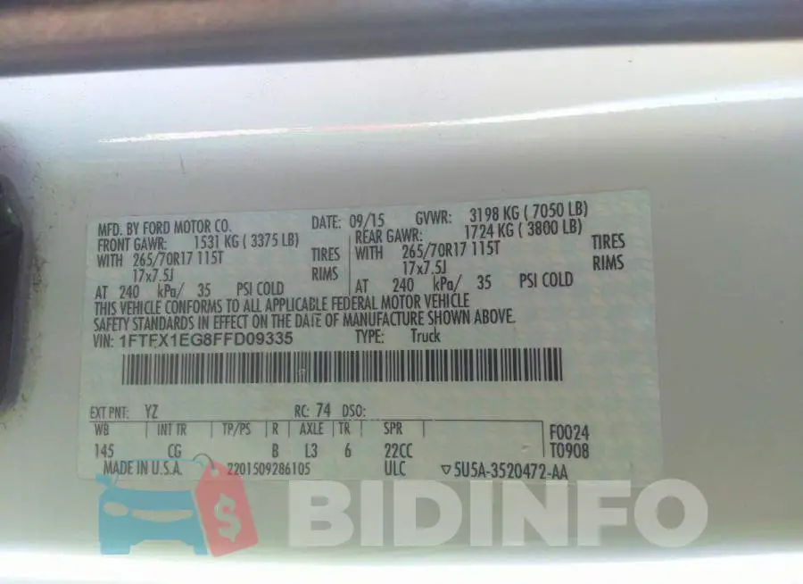 1FTFX1EG8FFD09335 Photo# 9