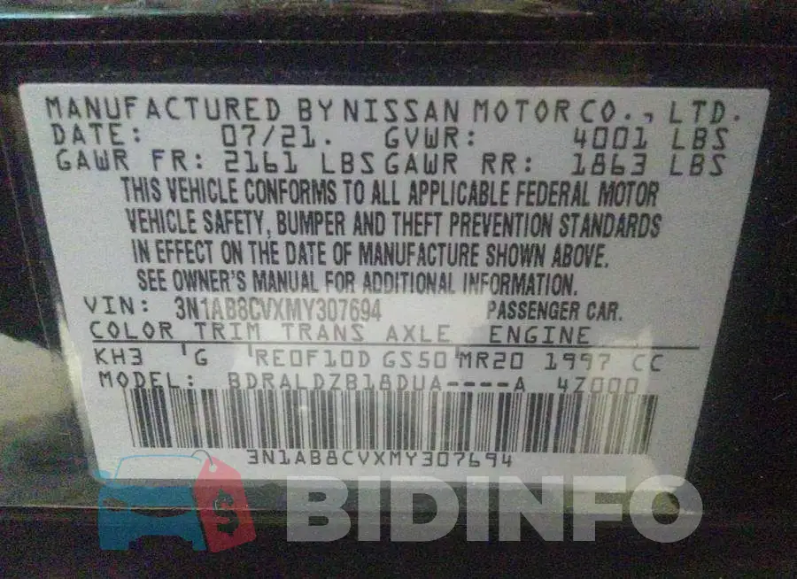 3N1AB8CVXMY307694 Photo# 9