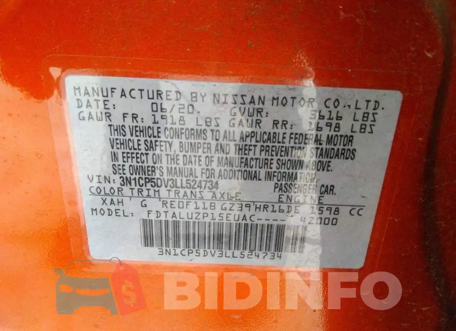 3N1CP5DV3LL524734 Photo# 9