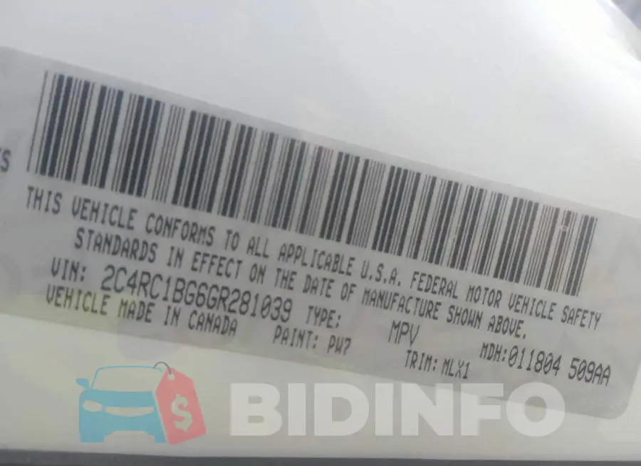 2C4RC1BG6GR281039 Photo# 9