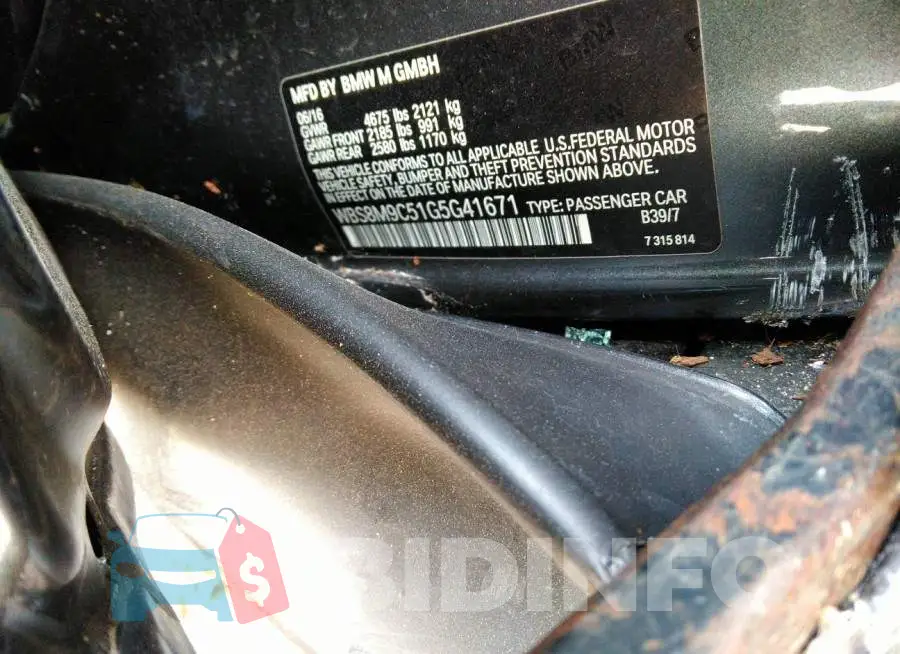 WBS8M9C51G5G41671 Photo# 9