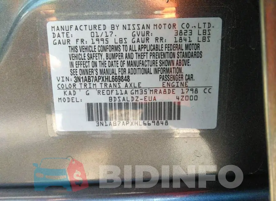 3N1AB7APXHL669848 Photo# 9