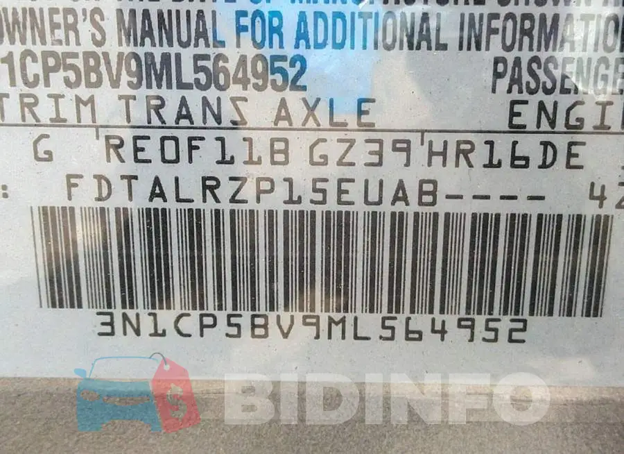 3N1CP5BV9ML564952 Photo# 9