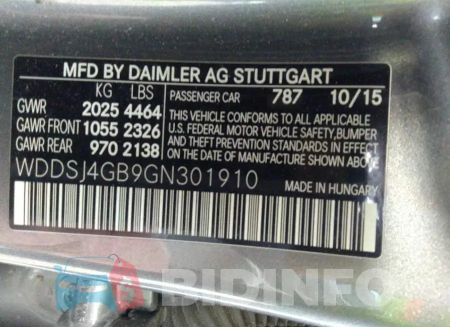 WDDSJ4GB9GN301910 Photo# 9