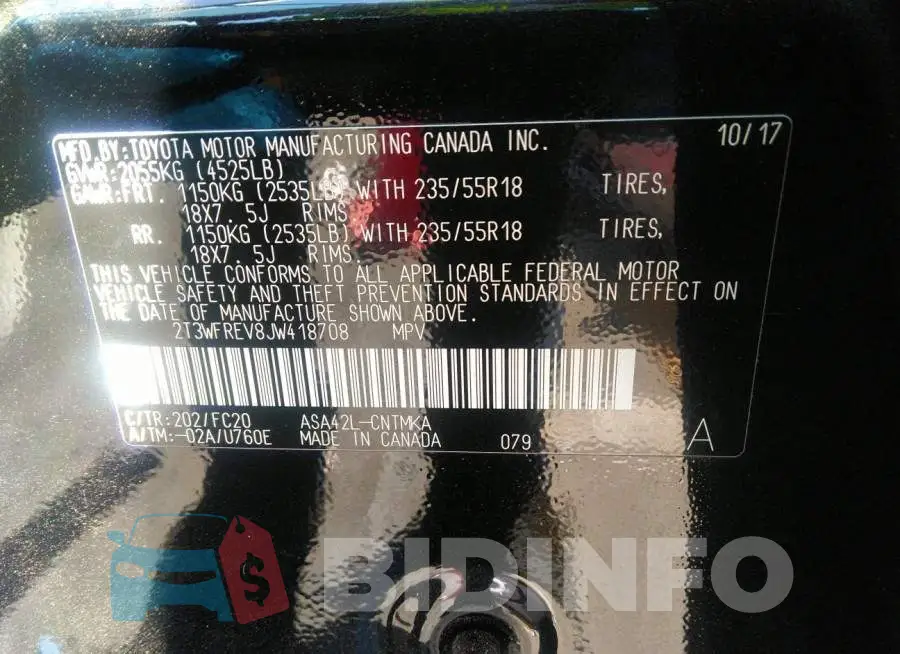 2T3WFREV8JW418708 Photo# 9