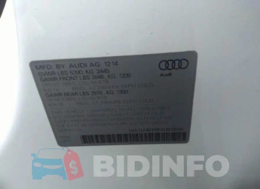 WA1LFAFP6FA083646 Photo# 9