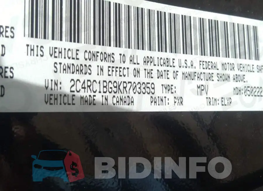 2C4RC1BG9KR703359 Photo# 9