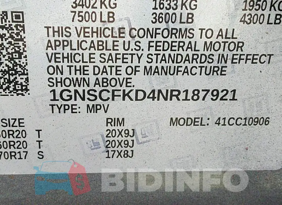 1GNSCFKD4NR187921 Photo# 9