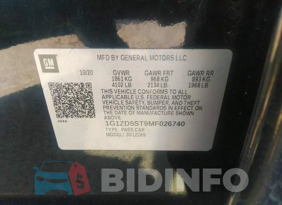 1G1ZD5ST9MF026740 Photo# 9