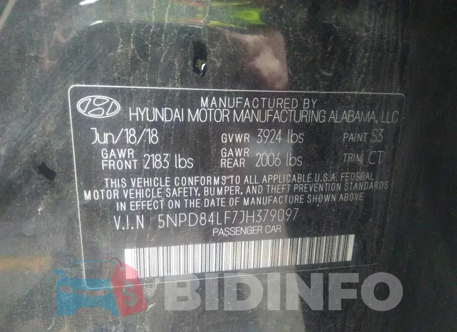 5NPD84LF7JH379097 Photo# 9