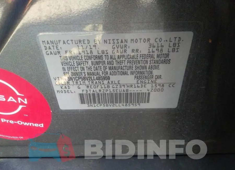 3N1CP5BV2LL485959 Photo# 9