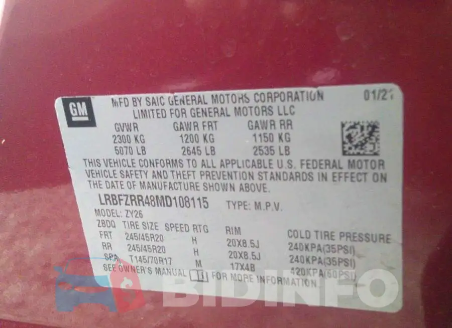 LRBFZRR48MD108115 Photo# 9