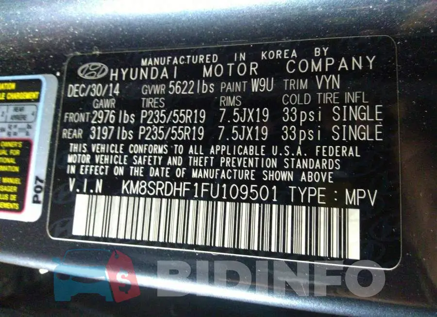 KM8SRDHF1FU109501 Photo# 9