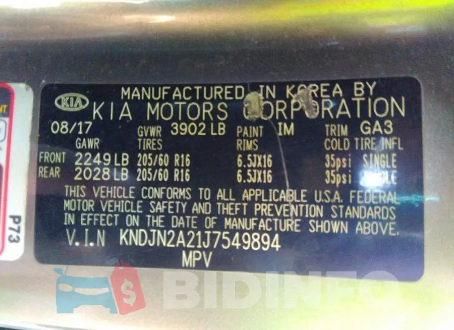 KNDJN2A21J7549894 Photo# 9