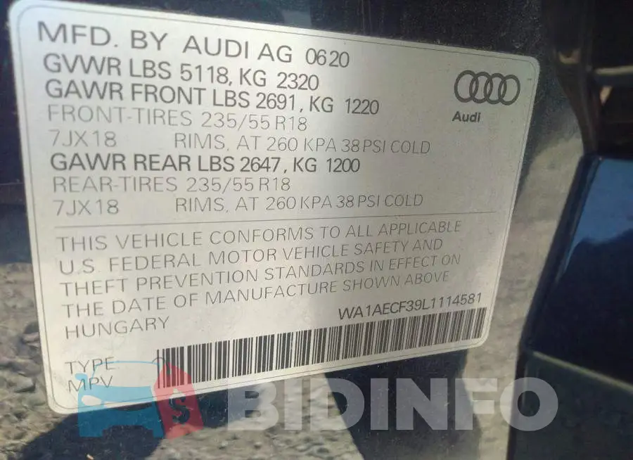 WA1AECF39L1114581 Photo# 9