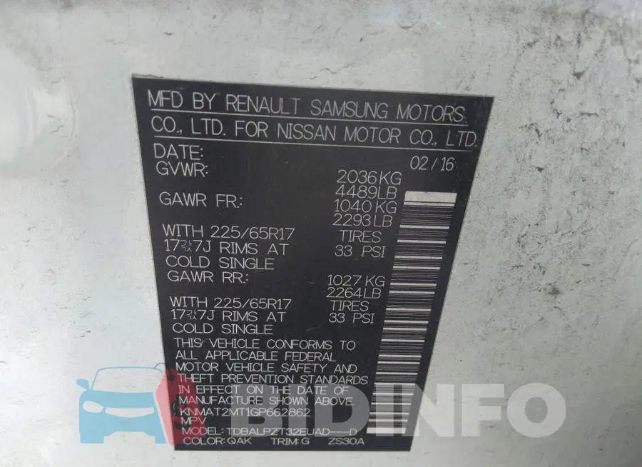 KNMAT2MT1GP662862 Photo# 9