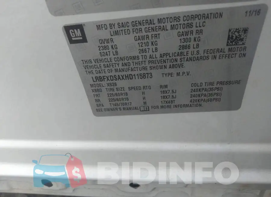 LRBFXDSAXHD115873 Photo# 9