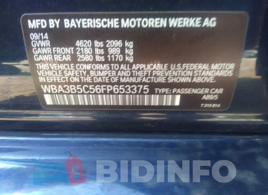 WBA3B5C56FP653375 Photo# 9