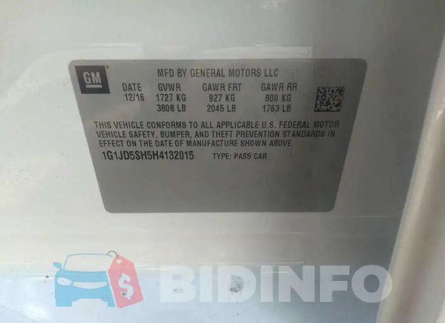 1G1JD5SH5H4132015 Photo# 9