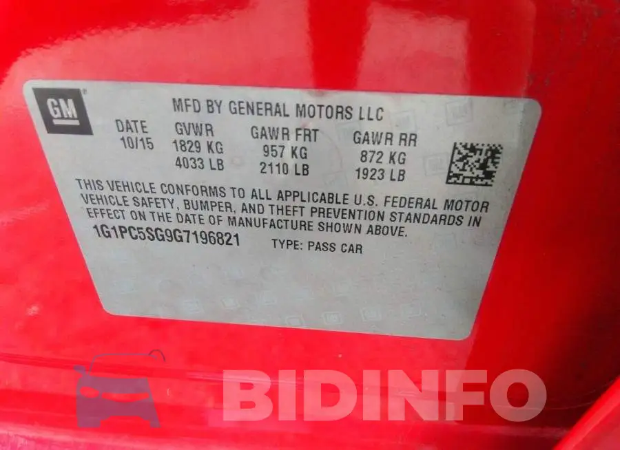 1G1PC5SG9G7196821 Photo# 9