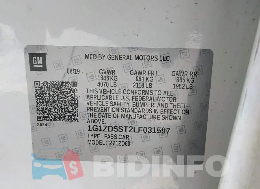1G1ZD5ST2LF031597 Photo# 9
